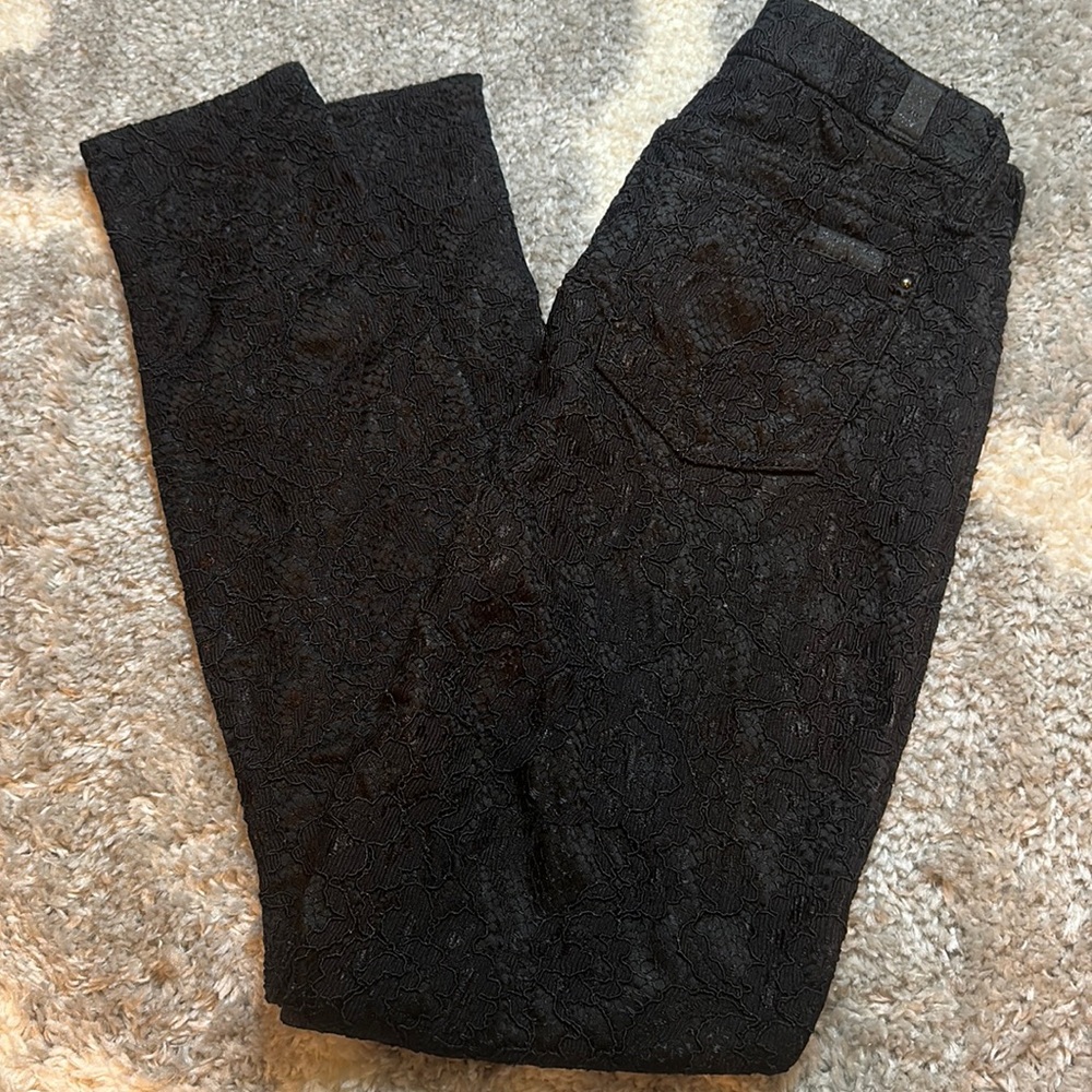 EUC 7 for all mankind black textured pants size 26